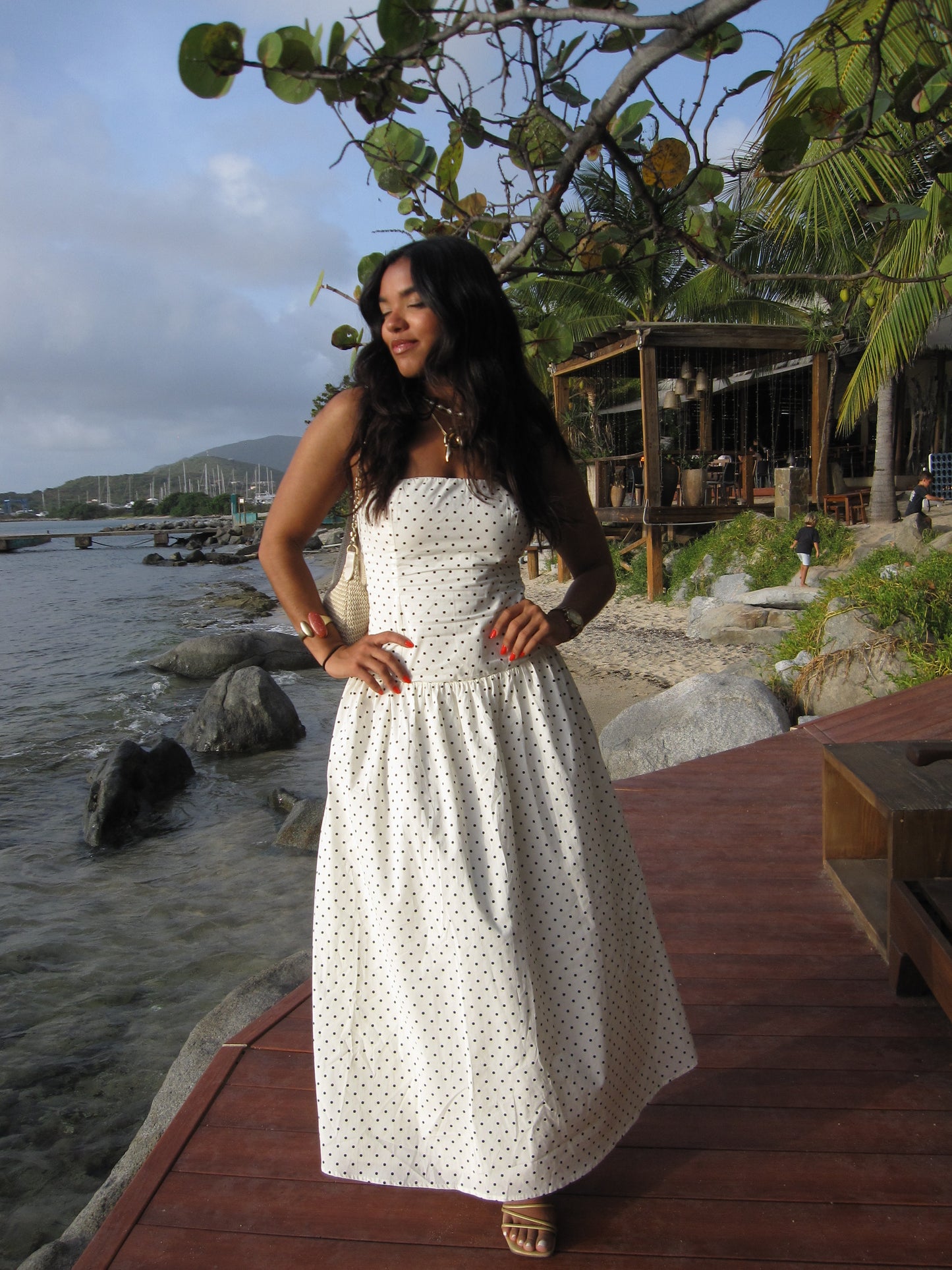 Dotted Midi Dress