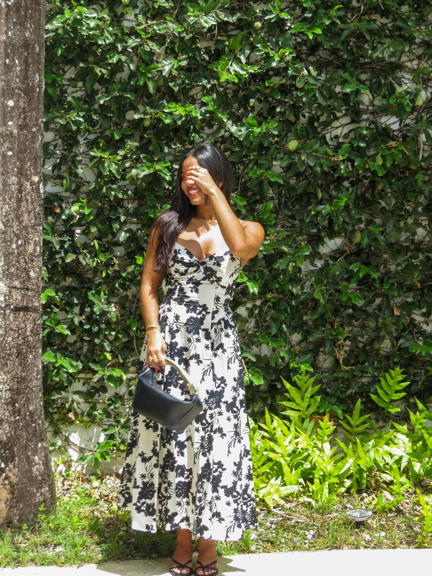 Black & White Petals Dress