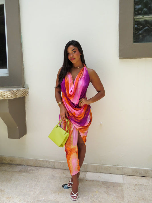 Coral Sunset Dress