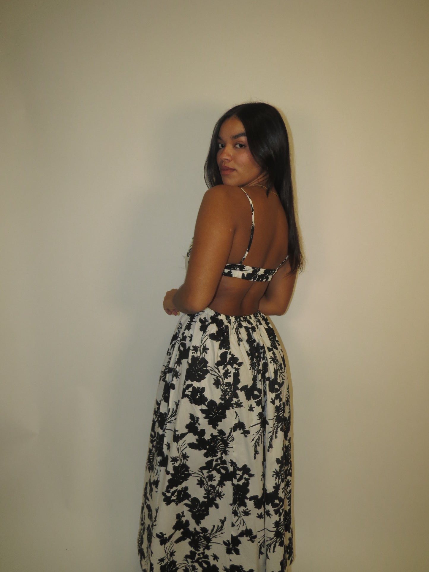 Black & White Petals Dress