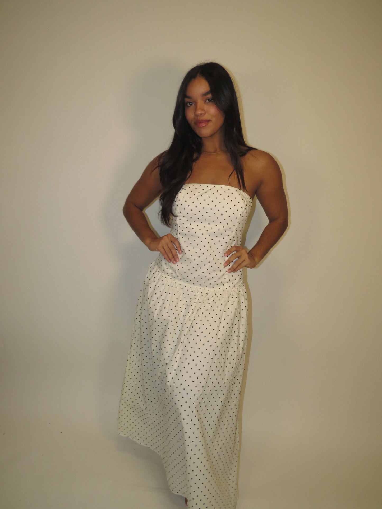 Dotted Midi Dress